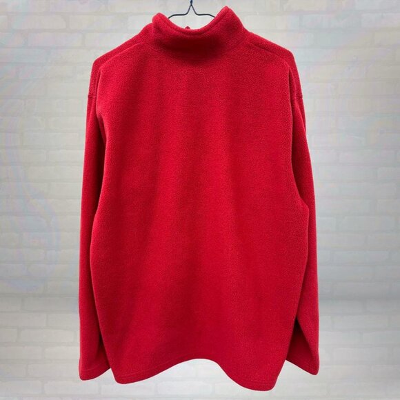 Vintage Betty Boop Red Fleece Pullover Quarter Zip Sweatshirt Size Large - Picture 2 of 5